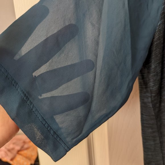 Calvin Klein Jeans Top with Sheer Raglan Sleeves - Picture 2 of 12